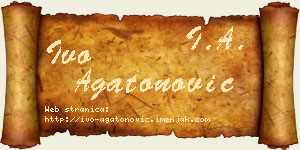 Ivo Agatonović vizit kartica